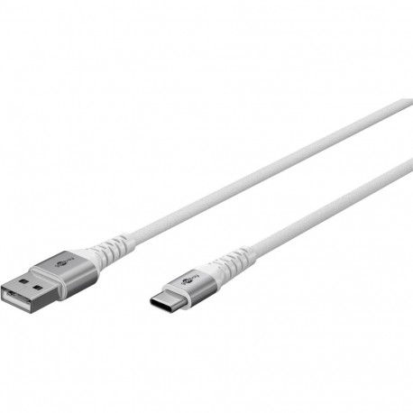 Goobay | USB-C to USB-A Supersoft Textile Cable with Metal Plugs | 74531