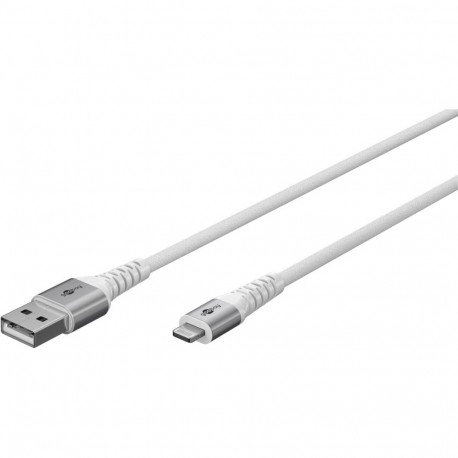 Goobay | Lightning USB-A Supersoft Textile Cable with Metal Plugs | 74511