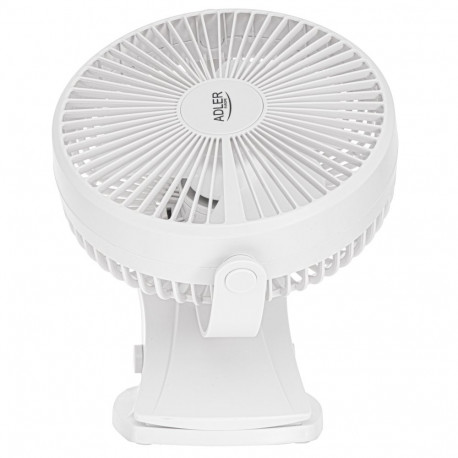 Adler Rechargeable Clip-on Desk Fan | AD 7342 | Table Fan | 5 W | Diameter 15.5 cm | Number of speed