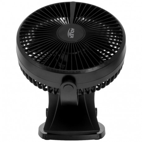 Adler Rechargeable Clip-on Desk Fan | AD 7342 | Table Fan | 5 W | Diameter 15.5 cm | Number of speed