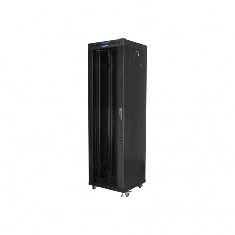 Lanberg | Rack cabinet 19" free-standing 42U/600x600 (flat pack) with glass door lCD V2 | FF01-6642-