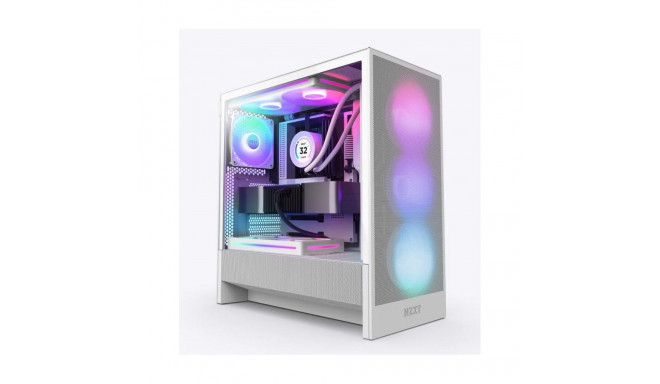 NZXT H5 Flow RGB (2024) aknaga ATX korpus, valge