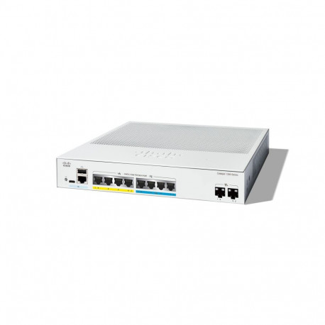 CISCO Catalyst 1300 8-Port Switch / 4-Port 2.5GE + 4-Port 1GE PoE+ with 120W power budget 2 x 10G SF