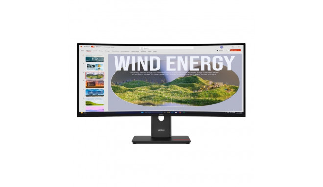 LENOVO ThinkVision T34WD-40 34-tolline 3440x1440 kumer VA 120Hz USB-C dokk 96W peegli toitenupp Epea
