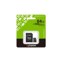 Kingston Technology 64GB microSDXC Canvas Select Plus Gen3 100MB/s A1 Card + Adapter