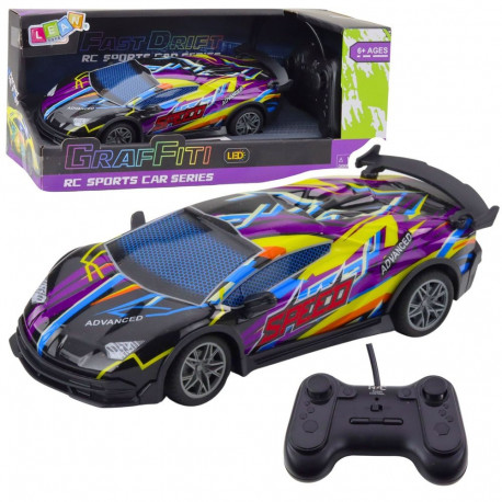 Zdalnie Sterowany RC sportauto LED-tuled violetne 1:22