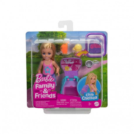 Barbie Chelsea nukk seljakott kassiga