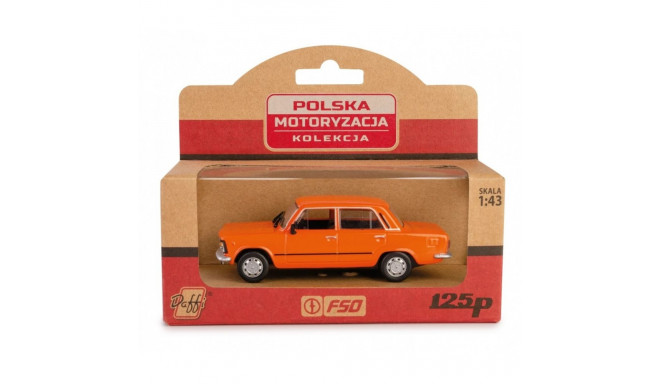 Pojazd prl fiat 125p oranž