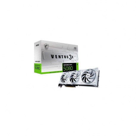 MSI VENTUS GEFORCE RTX 5080 16G 3X OC WHITE graphics card NVIDIA 16 GB GDDR7