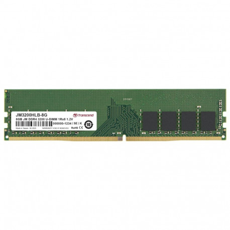Transcend 8GB DDR4 3200 MT/s UDIMM 288pin 1R x8 unbuffered