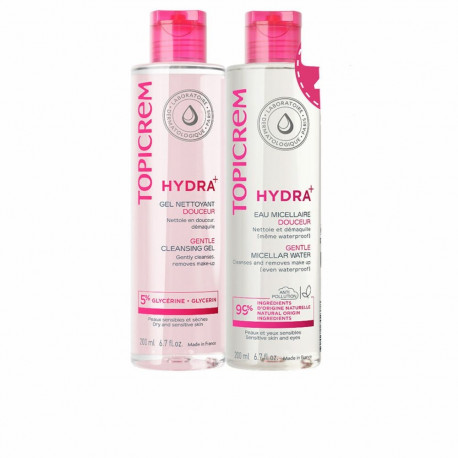 Facial Cleansing Gel Topicrem HYDRA+ 2 Pieces