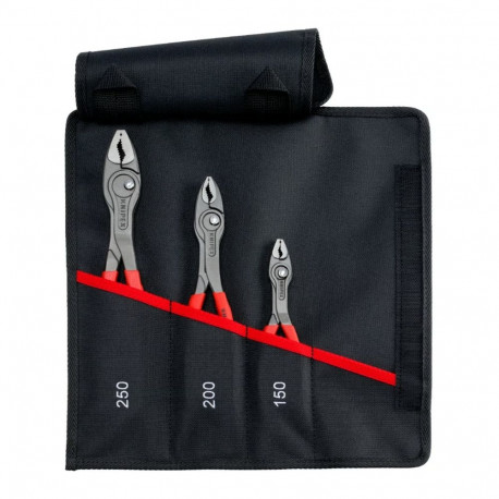 Rolltasche TwinGrip, Frontgreifzangen-Set 3-teilig (rot, Länge 150 / 200 / 250mm)