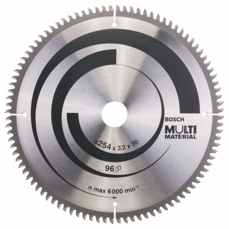 PRO mitme materjali ketassae tera Ø254mm 96Z (ava 30mm, kapp- ja nurksaagadele)