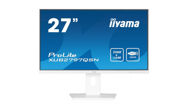 27’’ QHD IPS technology panel with USB-C dock and RJ45 (LAN)