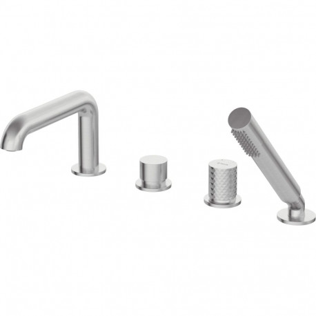 4-hole bathtub faucet with shower set
