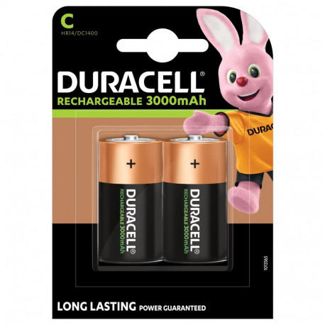 Battery - Duracell C 3000mAh Rechargeable 2 Pack