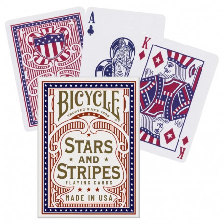 Playing Cards - Bicycle Stars and Stripes Deck 52 Cards + 2 Jokers