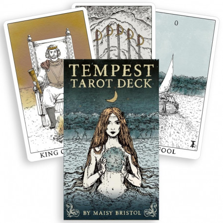 Tarot Cards - Tempest Tarot 78 Cards & 72-Page Guidebook 12.5x7.5x3.5 cm