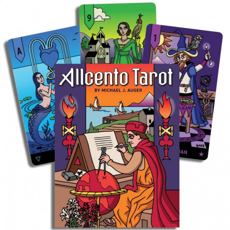 Tarot Card Deck - Allcento 100 Cards Illustrated Guidebook Black Edges