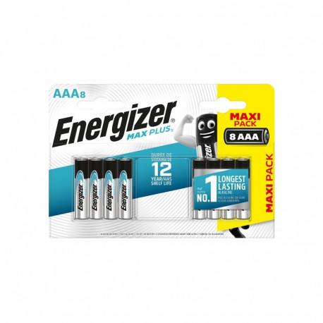 Battery - Energizer AAA Max Plus 1.5V 11g, 10-Year Shelf Life, 8 Pack