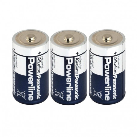 Battery - Panasonic D LR20 Powerline Industrial 1.5V Pack of 3