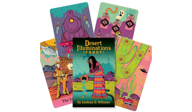 Tarot Deck - Desert Illuminations Taro 78 Cards Illustrated Guide 8x14x4.5 cm