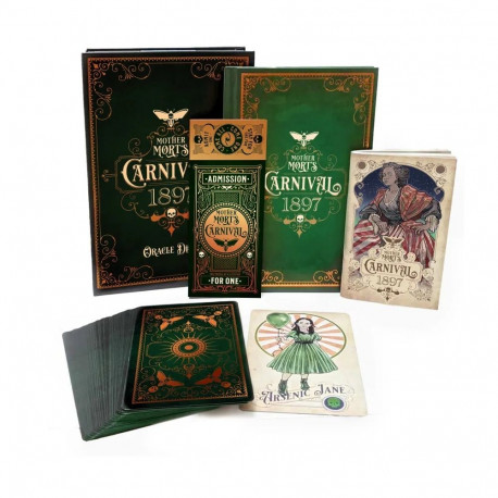 Oracle Card Deck - Mother Mort's Carnival 1897 32 Cards 80-Page Book