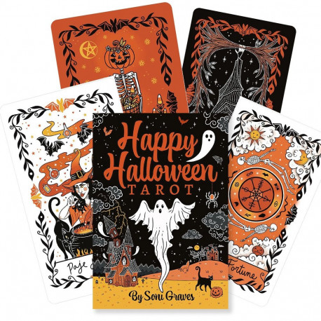 Tarot Card Deck - Happy Halloween Taro 78 Cards 128-Page Guide