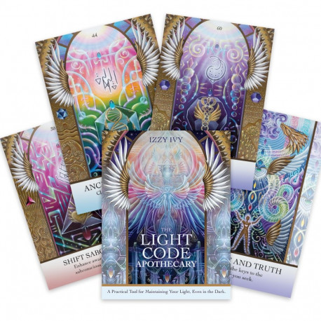 Oracle Card Deck - The Light Code Apothecary kortos Blue Angel 70 Cards 336-Page Guide