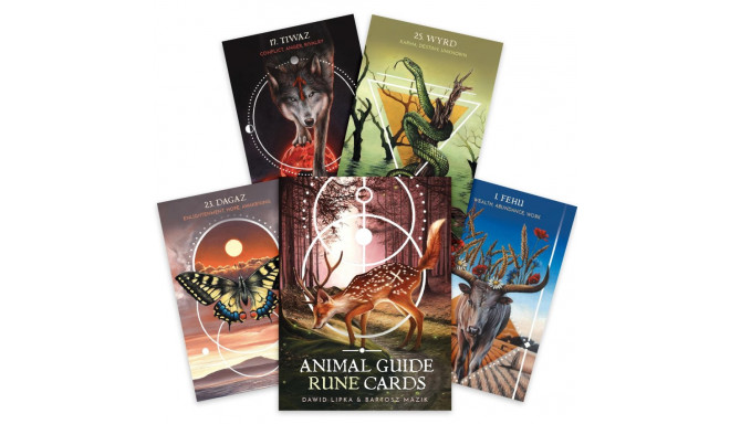 Divination Cards - Animal Guide Rune Kortos 25 Cards 288-Page Guidebook