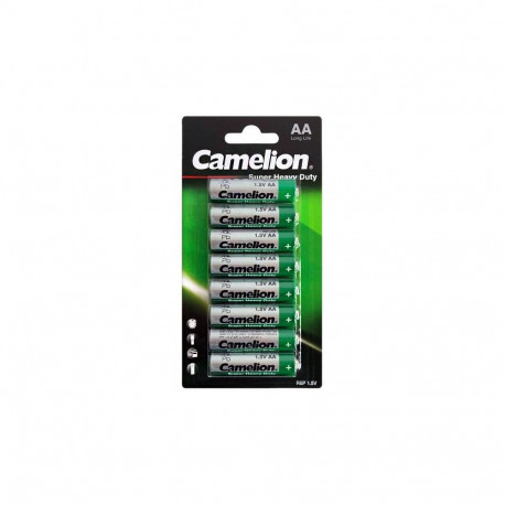 Battery - Camelion AA Super Heavy Duty Zinc-Carbon 1.5V 8 Pack