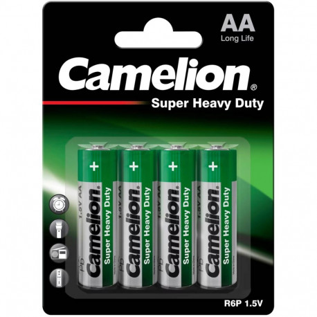 Battery - Camelion AA Super Heavy Duty Zinc-Carbon 1.5V 4 Pack
