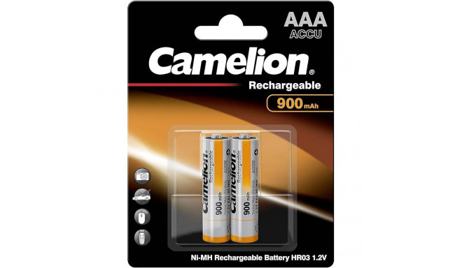 Battery - Camelion HR03 AAA 900mAh 1.2V Rechargeable Batteries 2 pcs