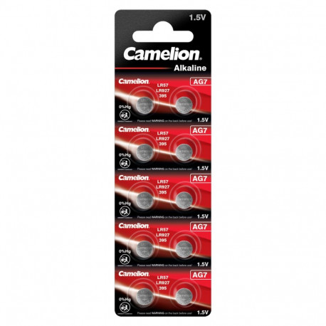 Battery - Camelion AG7 LR927 395 Alkaline Button 1.5V 10 pcs