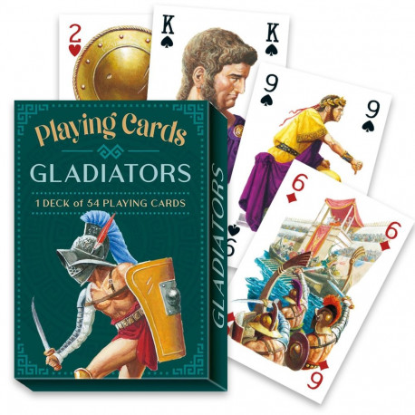 Card Game - Gladiators Lo Scarabeo 54 Cards 88x58mm Plastic-Coated