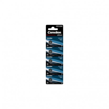 Battery - Camelion CR1220 3V Lithium Coin Cell 12mm x 12mm 5pcs