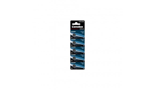 Battery - Camelion CR1220 3V Lithium Coin Cell 12mm x 12mm 5pcs