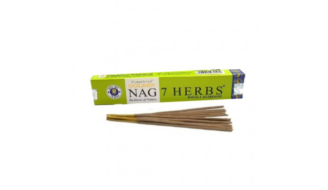 Incense Stick - Golden Nag 7 Herbs Smilkalai Vijayshree 15 Sticks