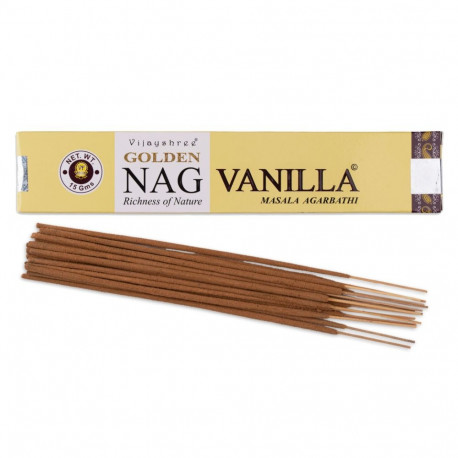 Incense Stick - Golden Nag Vanilla Smilkalai Eco-Friendly Handmade 15 Sticks