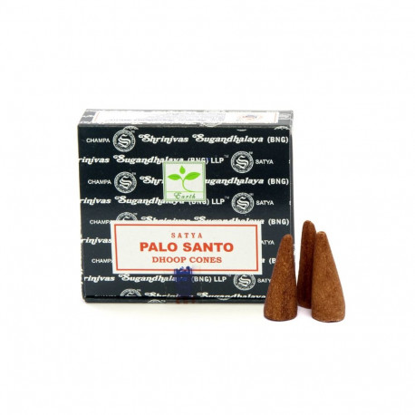 Incense Cone - Satya Palo Santo 12 Cones with Stand 2.5 cm