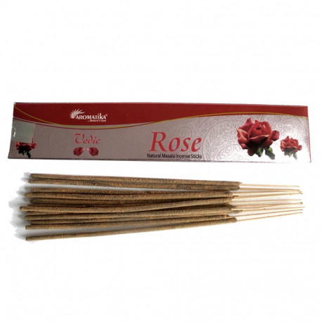 Incense Stick - Vedic Rose Natural Masala 15g, Burns 20 Minutes