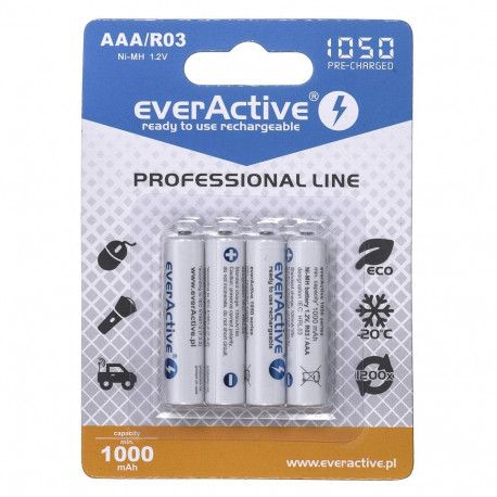 Rechargeable Batteries - Everactive Aaa 1050 Mah, Black