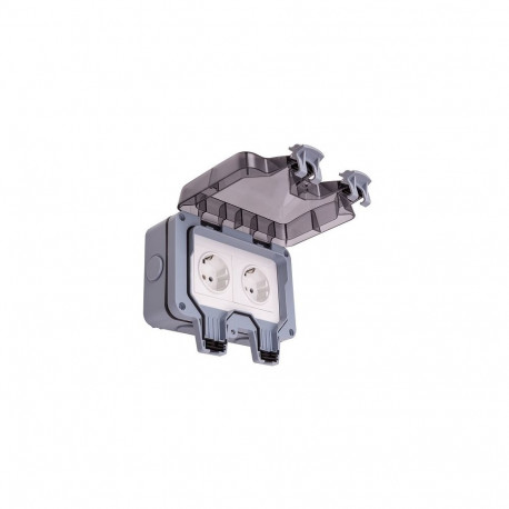 Electrical Socket - Weatherproof Switched Socket 2Ch IP66 250V 16A