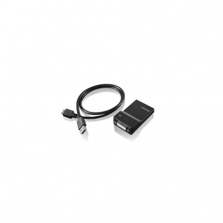 Lenovo USB 3.0 - DVI/VGA USB graphics adapter 2048 x 1152 pixels Black