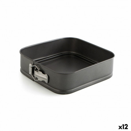Küpsetusvorm Quid Sweet Grey Must Metall 24 cm (12 Ühikut)