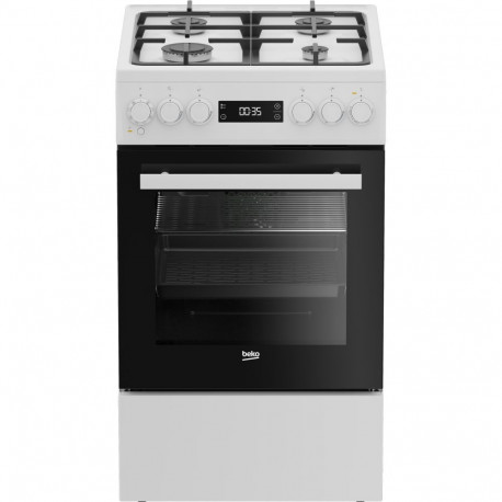 BEKO Cooker | FSM51339DWDS | Hob type Gas | Oven type Electric | White | Width 50 cm | Grilling | LE