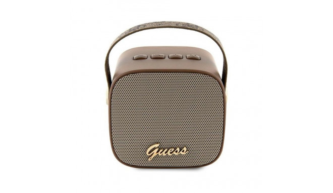 Guess nahkne Script Logo kõlar pruun (GSM178206)