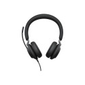 JABRA Evolve2 40 SE MS stereo on-ear juhtmega USB-C mürasummutav kõrvaklapid sertifitseeritud Micros