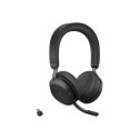 JABRA Evolve2 75 on-ear Bluetooth juhtmevaba aktiivse mürasummutusega USB-C mürasummutav must Micros