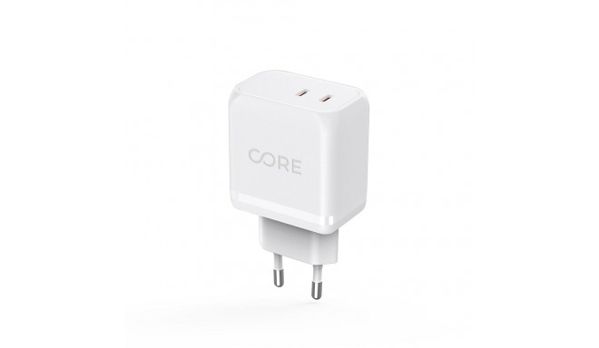 Forever CORE SMART PD wall charger 2xUSB-C 45W